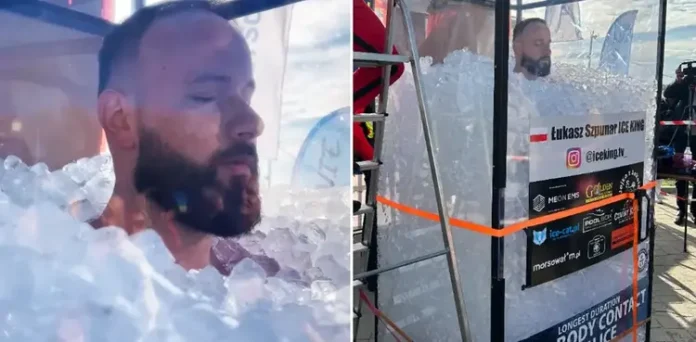 longest stay in ice, a man sets new Guinness World Record